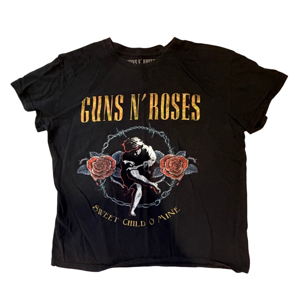 Guns N Roses Sweet Child O Mine Graphic T Shirt Black Size Large 2022-Laundered